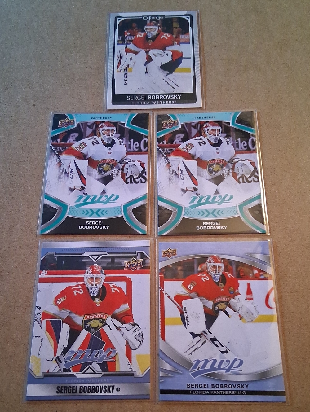 Sergei Bobrovsky Hockey Card Lot - Upper Deck - Red & White